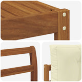 Set di divani da esterno con cuscino 6 pcs Naturale e Crema