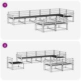 Set di divani da esterno 8 pcs Naturale