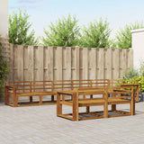Set di divani da esterno 8 pz Naturale Legno di Acacia Massello