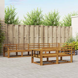 Set di divani da esterno 8 pz Naturale Legno di Acacia Massello