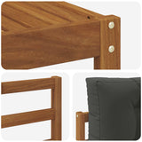 Set di divani da esterno con cuscino 7 pcs Naturale e Antracite