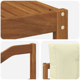 Set di divani da esterno con cuscino 7 pcs Naturale e Crema