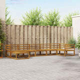 Set di divani da esterno 7 pcs Naturale