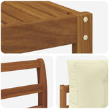 Set di divani da esterno con cuscino 7 pcs Naturale e Crema