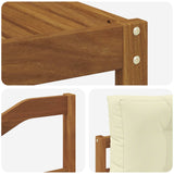 Set di divani da esterno con cuscino 7 pcs Naturale e Crema