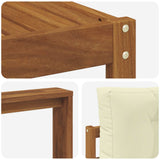 Set di divani da esterno con cuscino 8 pcs Naturale e Crema