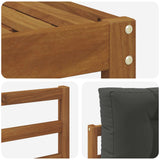 Set di divani da esterno con cuscino 6 pcs Naturale e Antracite