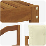 Set di divani da esterno con cuscino 6 pcs Naturale e Crema
