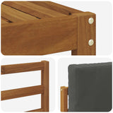 Set di divani da esterno con cuscino 8 pcs Naturale e Antracite