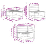 Set di divani da esterno 8 pcs Naturale