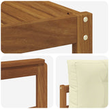 Set di divani da esterno con cuscino 8 pcs Naturale e Crema