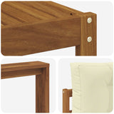 Set di divani da esterno con cuscino 8 pcs Naturale e Crema