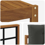 Set di divani da esterno con cuscino 8 pcs Naturale e Antracite