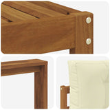 Set di divani da esterno con cuscino 9 pcs Naturale e Crema