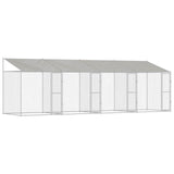 Gabbia per Cani con Tetto Argento 800 x 200 x 256 cm