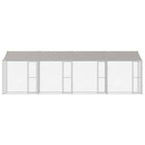 Gabbia per Cani con Tetto Argento 800 x 200 x 256 cm