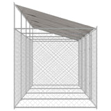 Gabbia per Cani con Tetto Argento 800 x 200 x 256 cm