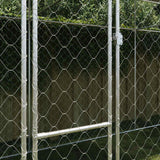 Gabbia per Cani con Tetto Argento 600 x 200 x 256 cm