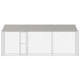 Gabbia per Cani con Tetto Argento 600 x 200 x 256 cm