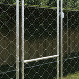Gabbia per Cani con Tetto Argento 800 x 200 x 256 cm