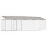 Gabbia per Cani con Tetto Argento 800 x 200 x 256 cm