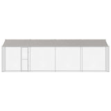 Gabbia per Cani con Tetto Argento 800 x 200 x 256 cm