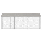 Gabbia per Cani con Tetto Argento 600 x 200 x 256 cm