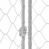 Gabbia per Cani con Tetto Argento 800 x 200 x 256 cm