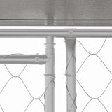 Gabbia per Cani con Tetto Argento 800 x 200 x 256 cm