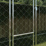 Gabbia per Cani con Tetto Argento 800 x 200 x 256 cm