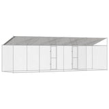 Gabbia per Cani con Tetto Argento 800 x 200 x 256 cm