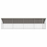 Cuccia per cani 4 pcs Argento 8 x 2 x 2 m Acciaio zincato