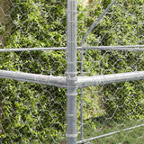 Cuccia per cani 2 pcs Argento 4 x 2 x 2 m Acciaio zincato