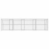 Cuccia per cani 4 pcs Argento 8 x 2 x 2 m Acciaio zincato