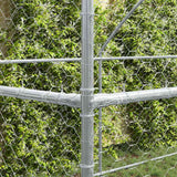 Cuccia per cani 3 pcs Argento 6 x 2 x 2 m Acciaio zincato