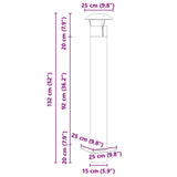 Estensione Camino Argento 25 x 25 x 132 cm Acciaio inossidabile