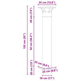 Estensione Camino Argento 35 x 35 x 132 cm Acciaio inossidabile
