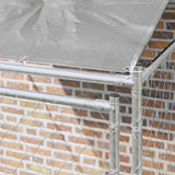 Gabbia per Cani con Tetto Argento 200 x 200 x 258 cm