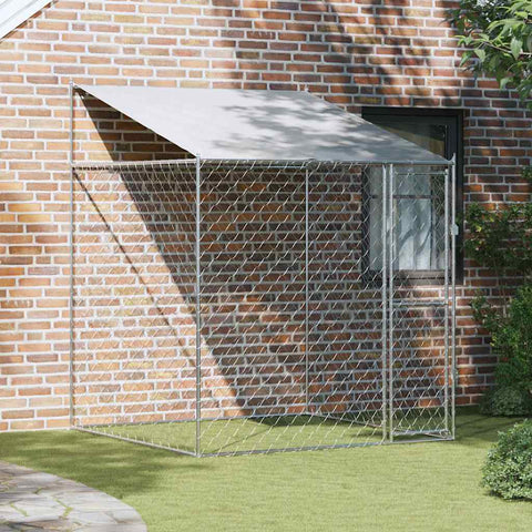 Gabbia per cani 200 x 200 x 258 cm Acciaio e PE