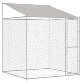 Gabbia per Cani con Tetto Argento 200 x 200 x 258 cm