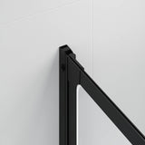 Parete doccia Nero 168 x 140 cm Alluminio