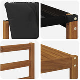Set di divani da esterno con cuscino 9 pcs Naturale e Nero