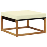 Set di divani da esterno con cuscino 4 pcs Naturale e Crema