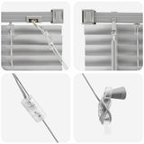 Tenda per Finestra con tende Argento Alluminio