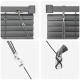 Tenda per Finestra con tende Grigio scuro Alluminio