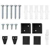 Tenda per Finestra con tende Nero Alluminio