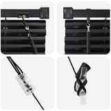 Tenda per Finestra con tende Nero Alluminio