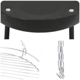 Treppiede da Campeggio 3 pcs Nero Acciaio