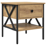 Comodino 2 pz rovere artigianale 40 x 42 x 45 cm