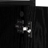 Mobile per lavatrice Rovere nero 68 x 48.5 x 194 cm